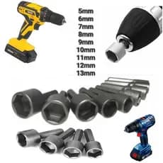 Kit de Jogo de Bits Soquete Canhão para Parafusadeira 5 A 13mm