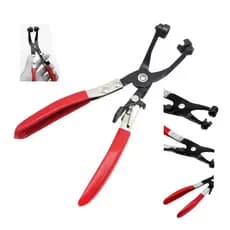 Alicate Extrator CURVO Abraçadeira Elástica Angulado de 9" VERMELHO (0212H)