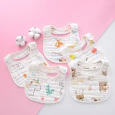 Unidade Babador Babete de Oito Camadas de Gaze Espessada Para Saliva Bebês Sortidas yh8121