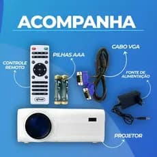 Projetor Portátil Knup Kp-pj002 Led Full Hd 1080p Hdmi Usb Projetor Branco bivolt