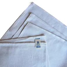 Pano de Prato Branco Liso com Bainha 100% Algodão