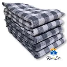 Kit Pano de chão Xadrez EXTRA GRANDE DUPLO 70x55cm pano de Limpeza tipo Saco