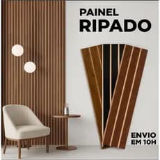 KIT 20 PAINEL RIPADO REVESTIMENTO DE PAREDE 45X11 MDF