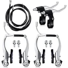 Kit Freio V-brake alumínio Completo para bicicleta aro 20/29 Com Manete E Cabos completo