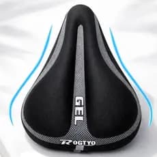 Capa De Banco Selim Bike Gel Silicone Confortável Respirável Com Ajuste Bicicleta Academia Spinning