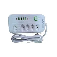 Extensão 5 Tomadas 4 USB E 2 Tipo C Bivolt Cabo 2 Metros