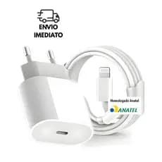 Carregador 20W Turbo - Carregamento Rápido - Cabo+Fonte
