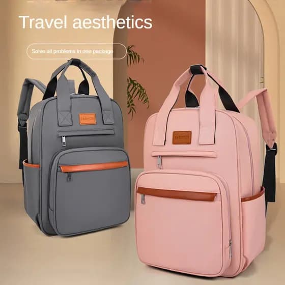 A nova bolsa de mamã de grande capacidade, seca e úmida, a bolsa de mãe e bebê pode ser usada com uma mochila
