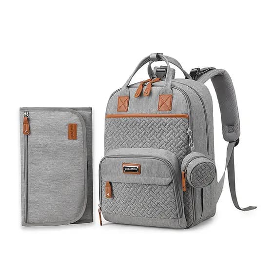 Mochila Bolsa de Mãe Mochila de Viagem ao Ar Livre para Bebê Grande Capacidade Armazenamento de Leite Isolado com Almofa