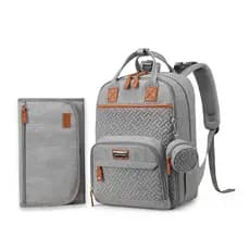 Mochila Bolsa de Mãe Mochila de Viagem ao Ar Livre para Bebê Grande Capacidade Armazenamento de Leite Isolado com Almofa