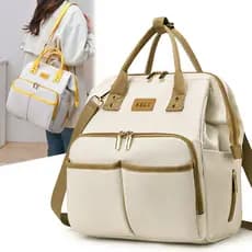 Bolsa para mamãe Novo estilo Mamãe com bolsa bebê Separação seca e úmida Cor contrastante Bolsa para inspeção de gr