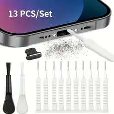 Kit De Limpeza Da Porta Do Plug De Pó Telefone Celular 13Pcs Ferramenta Teclado Computador Para Iphone Tipo C