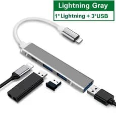 4 Em 1 HUB USB 3.0 De Alta Velocidade USB3.0 OTG 4 Portas C Multi Divisor Adaptador Para Xiaomi Lenovo Macbook Pro Acess
