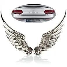 1 Par 3D Estéreo Autocolante De Carroceria Asas De Anjo Emblema Estilo Metal Zinco Liga De