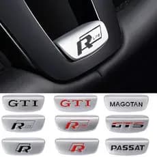 3D Liga De Alumínio Rline Emblema Volante Do Carro Adesivo Acessórios Para Volkswagen GTI Polo Golf Passat Scirocco Jett