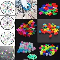 1 Roda De Bicicleta De Saco Plástica Plástico Conta Kids Clip Colorido Decoração