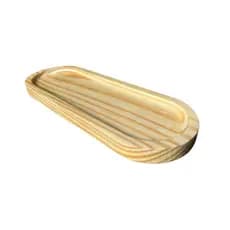 Bandeja Oval Decorativa Cozinha Lavabo Madeira Pinus Envernizada 28x10cm