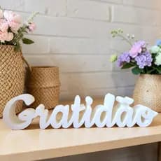 Letreiro Decorativo Gratidão  – Palavra Decorativa para Sala, Quarto e Escritório | Decoração Moderna Minimalis