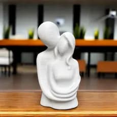 Escultura Decoração Casal Abstrato Amor Minimalista