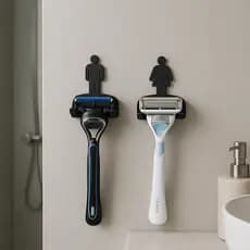 Suporte De Lâmina De Barbear Dele Dela Conjunto Kit Feminino Masculino Parede Banheiro Organizador Barbeador