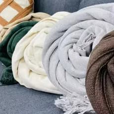 KIT 2 MANTAS PARA SOFÁ 210x120 100% ALGODÃO DECORAÇÃO SALA MANTA GRANDE