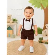 short suspensório Social Menino sem blusa Casamento Batizado Casamento Pagem Formaturas