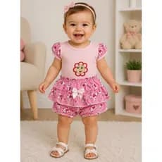 conjunto infantil menina bebe tamanho único
