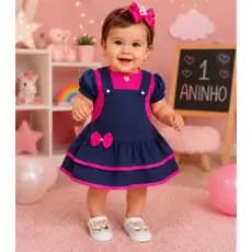 vestido infantil bebe veste 2 meses a 9 meses