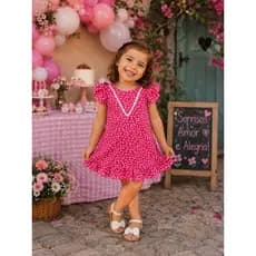 promoção Vestido Infantil Rosa – tamanho 6 ideal para presentear festa passeio
