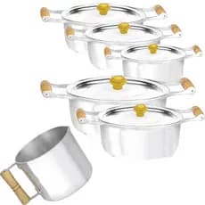 Jogo De Panelas de Aluminio Batido 5 Peças Com Leiteira