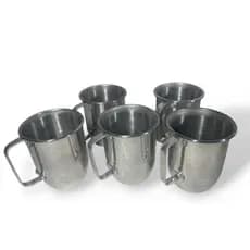 kit 5 caneca cerveja 600 ml alumio polido