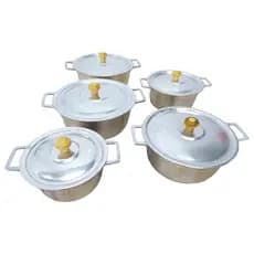 Jogo Panela aluminio batido Conjunto Panelas Alumínio Grosso Fundido Super Resistente
