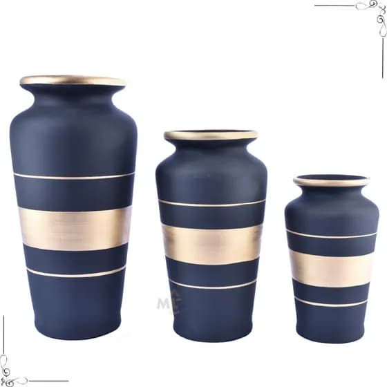 Kit 3 vasos decorativo  Peças Trio Dupla Vaso Grande Decorativo para Aparador de Sala Conjunto Objeto Decorativo Cerâmica Decoração Enfeite Rack painel estante vasos centro de mesa e Dupla de vasos adorno arranjo de mesa nordico