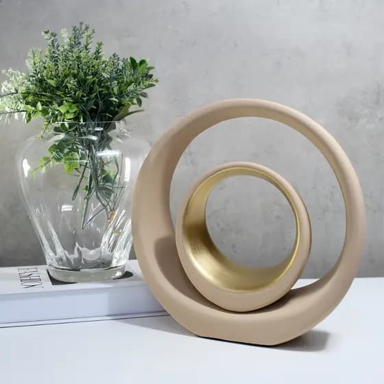 Dupla Vaso Grande Decorativo Aparador Kit 2 Peças Sala Conjunto Luxo Cerâmica Decoração Enfeite Rack