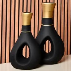 2 Peças Cerâmica Vaso Colorido centro mesa Decorativo Enfeites Casa para Rack Sala Aparador Conjunto