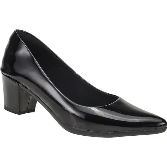 Sapato Social Scarpin Naty Shoes Feminino Confortável Salto Baixo Grosso Elegante Outono Inverno