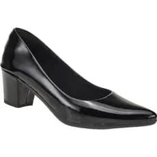 Sapato Social Scarpin Naty Shoes Feminino Confortável Salto Baixo Grosso Elegante Outono Inverno