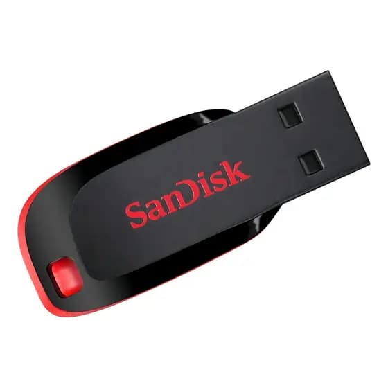 SanDisk Cruzer Blade pendrive 32gb 2.0 preto e vermelho