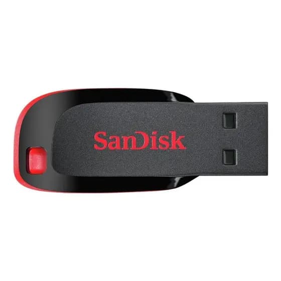Pendrive SanDisk Cruzer Blade SDCZ50-128G-B35 128GB 2.0 preto e vermelho