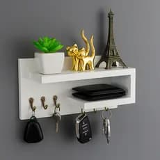 porta chaves de parede moderno multiuso suporte organizador com prateleiras decorativo mdf hall de entrada Londres paris