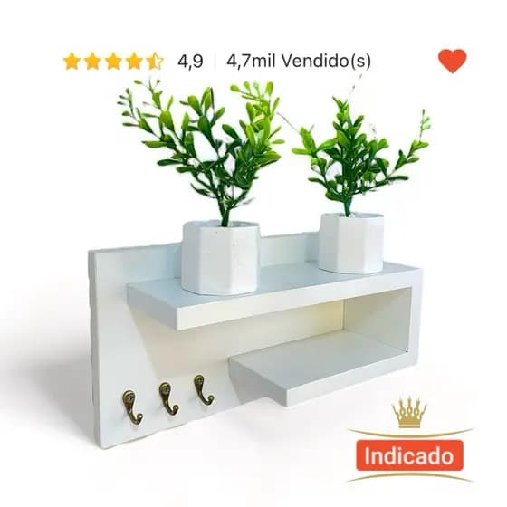 Porta Chaves Criativo Personalizado Multiuso Alcool em Gel Madeira Home Hall de Entrada Controle Tv Garagem Escritorio com Prateleiras Casa Mdf Branco Artesanal de Parede