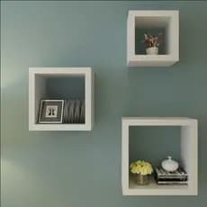 Trio de Nichos de parede Para decoração quarto infantil,sala, quadro e enfeites