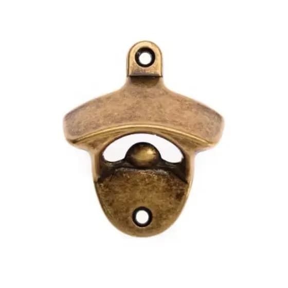 Abridor de Garrafas Prático Metal Ouro Velho Rústico