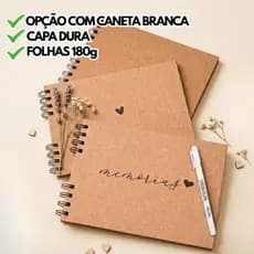 Álbum Scrapbook A5 Kraft Capa Dura Para Fotos Presente Criativo Romântico DIY