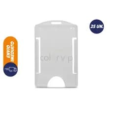 25 Porta Crachá Cartão Passe Livre Bilhete único Rígido Vertical