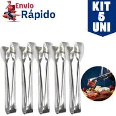 Pegador de Frios 18cm 1/2/3/5 Carne Massa Salada Doce Gelo Petisco Pinça Aço Inox Multiuso Cozinha Restaurante