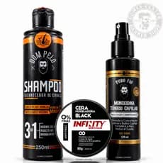 Kit Rejuvenescedor Capilar Shampoo Escurecedor + Tônico Capilar + Pasta Black Crescimento