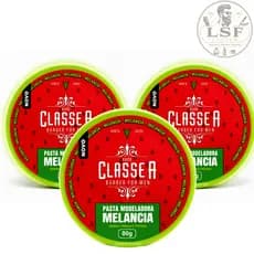 Pomada Modeladora Melancia 120g cada Classe A - Modela, Hidrata & Perfuma Barbearia Fox