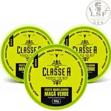 Kit 3 Ceras Maça Verde Classe A Barber For Men Fox 120g cada - Modela, Hidrata  & Perfuma Barbearia