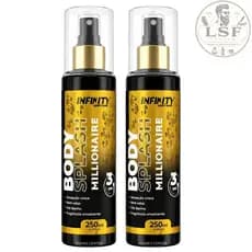 Kit 2x Body Splash Millionaire Infinitty - Sensação Única, Pós Banho, Fragrância Envolvente 200ml